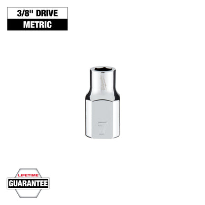 Douille métrique 3/8" Drive 7mm avec QUATRE COTES PLATES