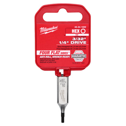 Clé à six pans creux 3/32" à entraînement 1/4