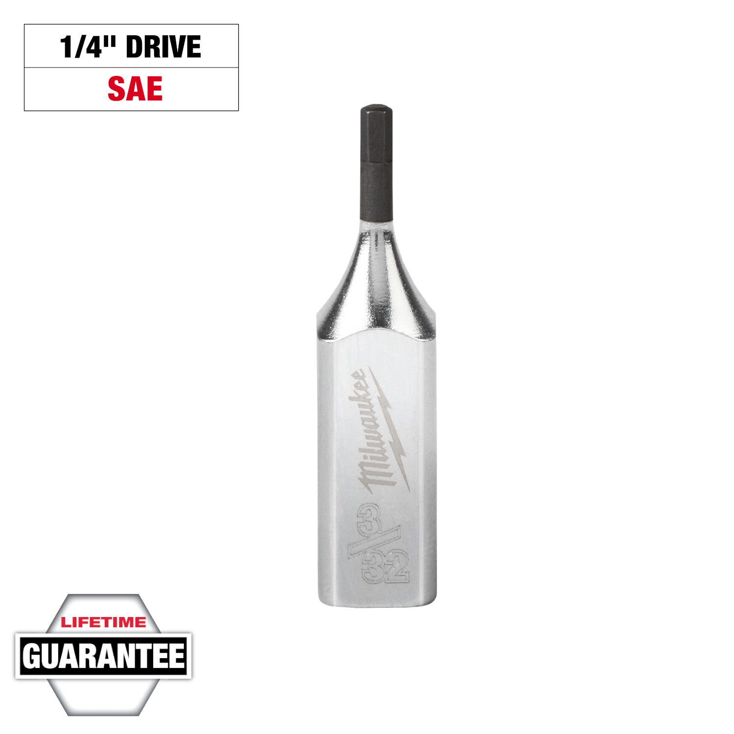 Clé à six pans creux 3/32" à entraînement 1/4