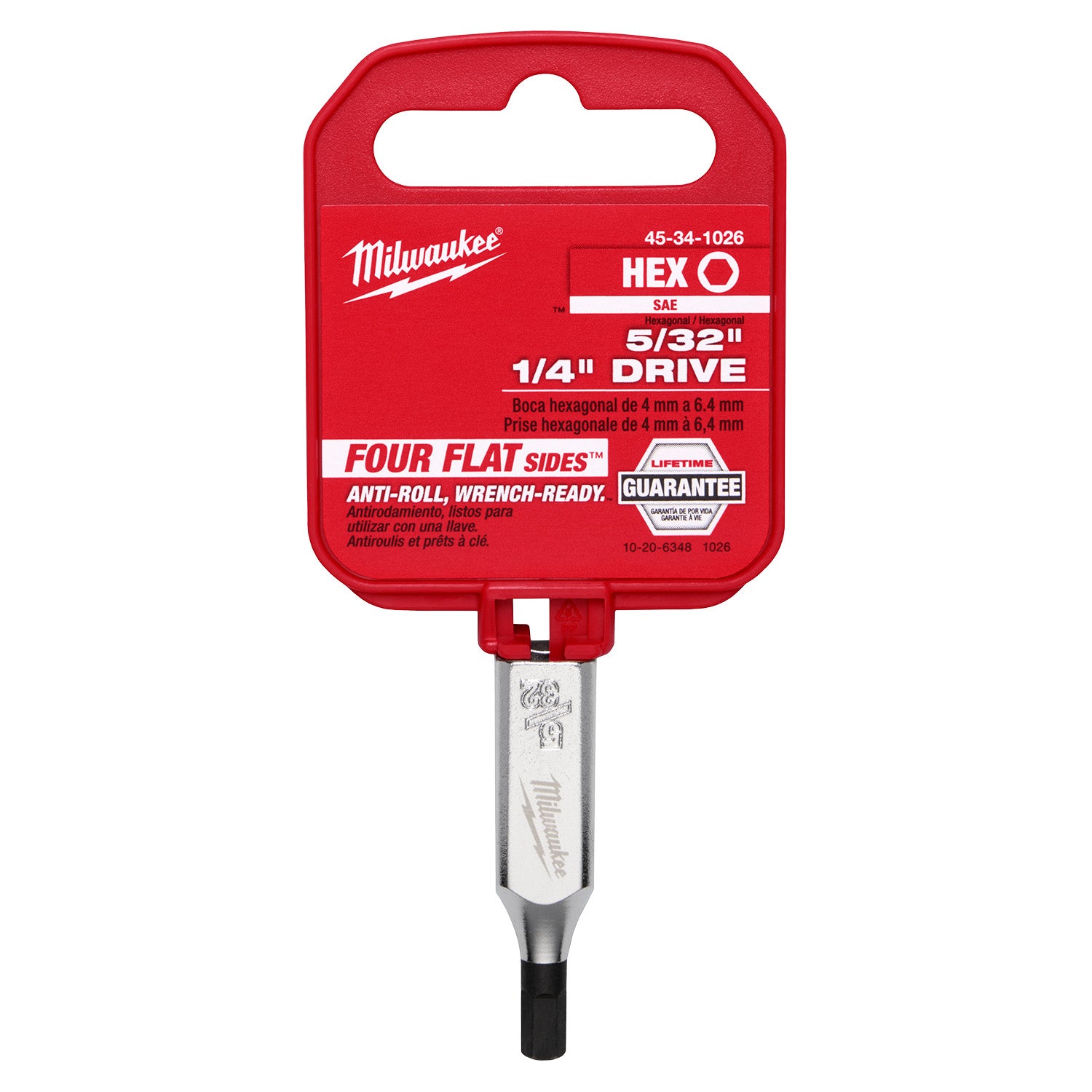 Clé à six pans creux 5/32" à entraînement 1/4