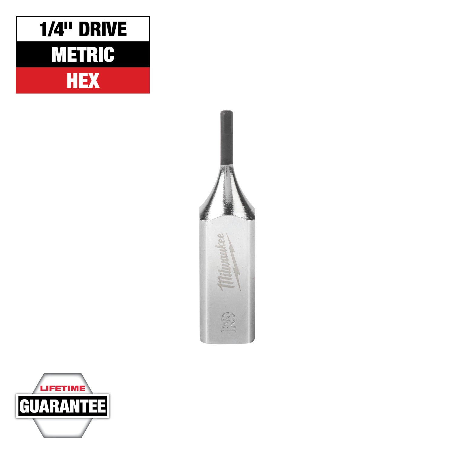 Clé à six pans creux de 2 mm à entraînement 1/4