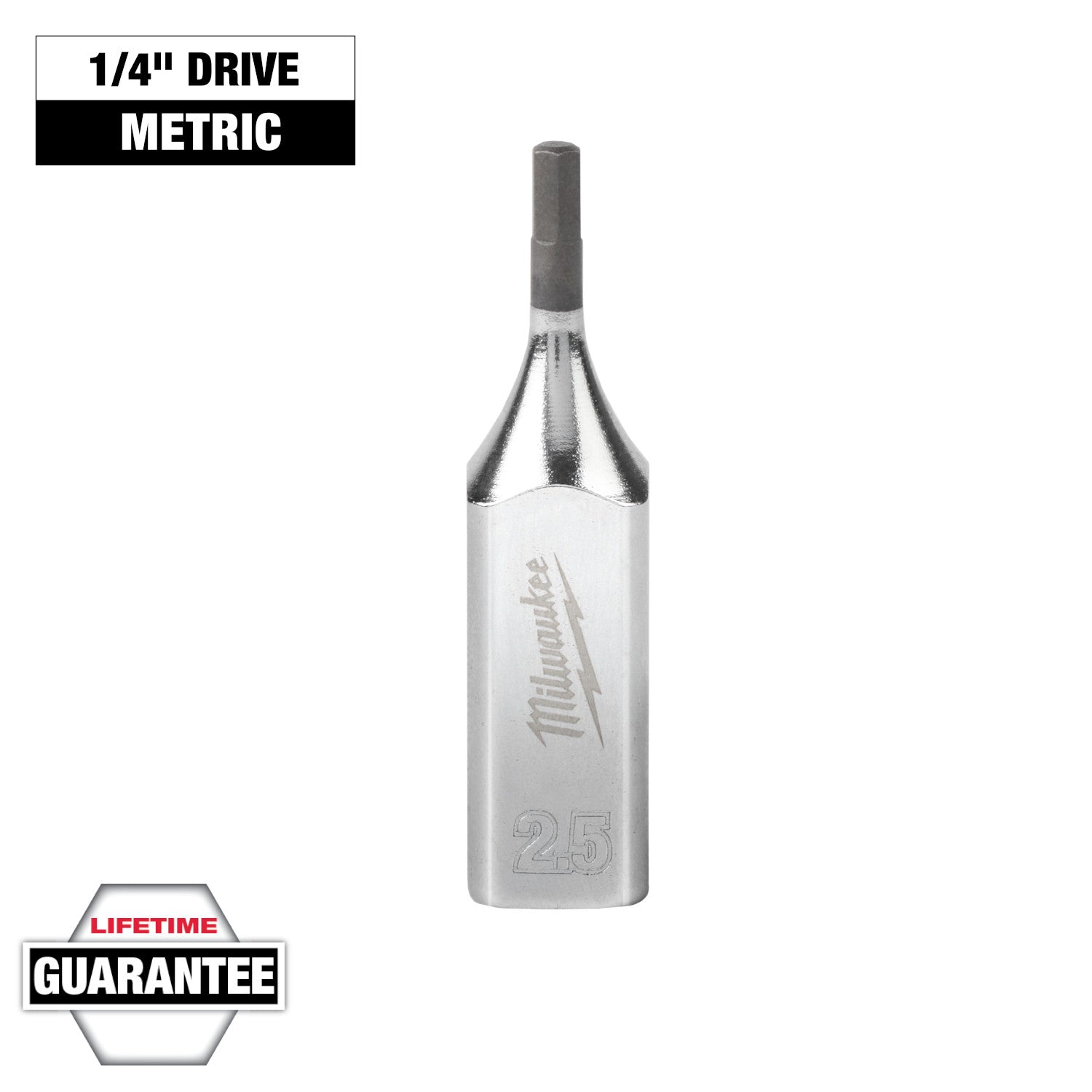 Clé à six pans creux de 2,5 mm à entraînement 1/4