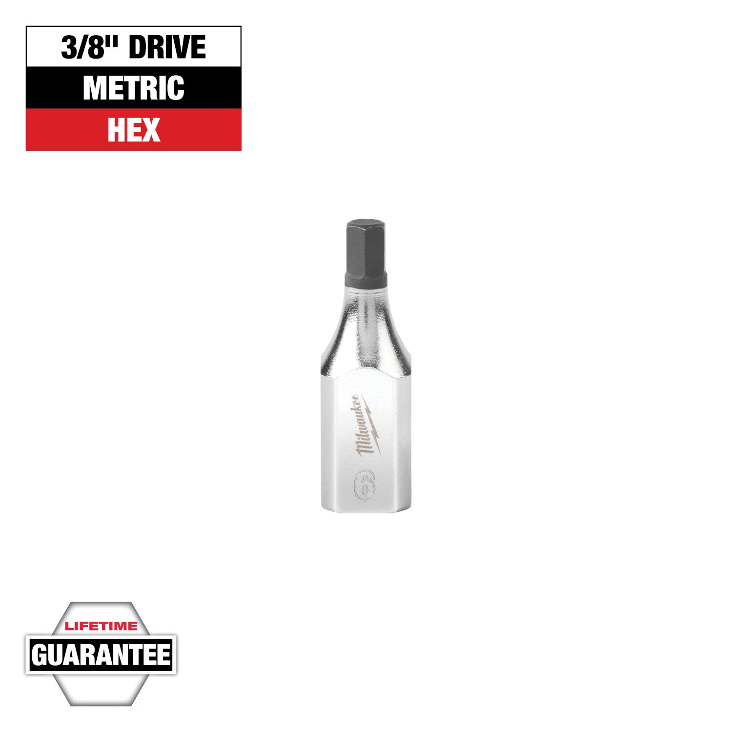 Douille à six pans creux 3/8" Drive 6mm