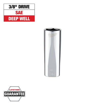 3/8" Drive 11/16" SAE Deep Socket with FOUR FLAT Sides