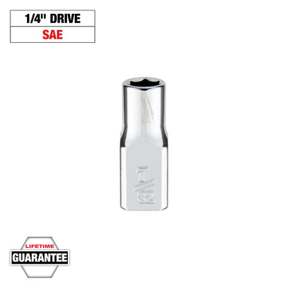 1/4" Drive 7/32" SAE Socket with FOUR FLAT Sides