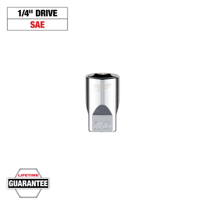 1/4" Drive 7/16" SAE Socket with FOUR FLAT Sides