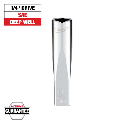 1/4" Drive 5/16" SAE Deep Socket with FOUR FLAT Sides