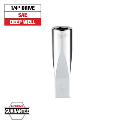 1/4" Drive 3/8" SAE Deep Socket with FOUR FLAT Sides