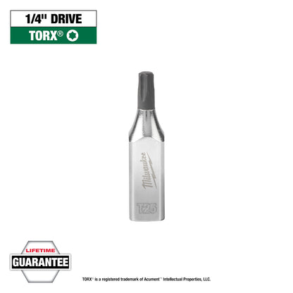 Douille à embout TORX T25 à entraînement 1/4