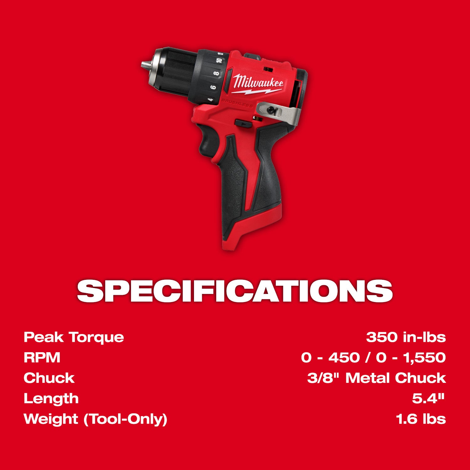 Perceuse-visseuse 3/8" sans balais M12 sous-compacte