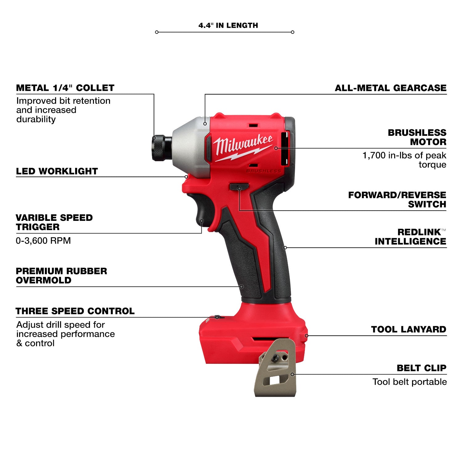 M18 Compact Brushless 1/4" Hex 3-Speed Impact Driver