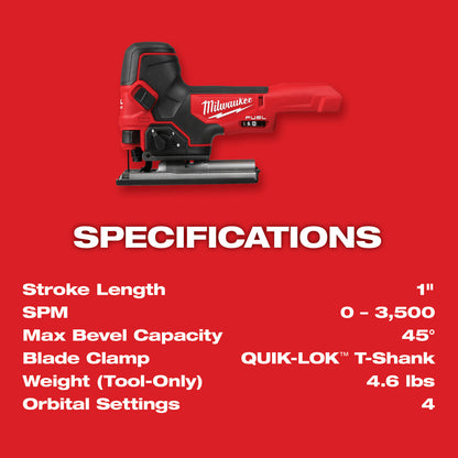 M18 FUEL Barrel Grip Jig Saw (Outil seul)