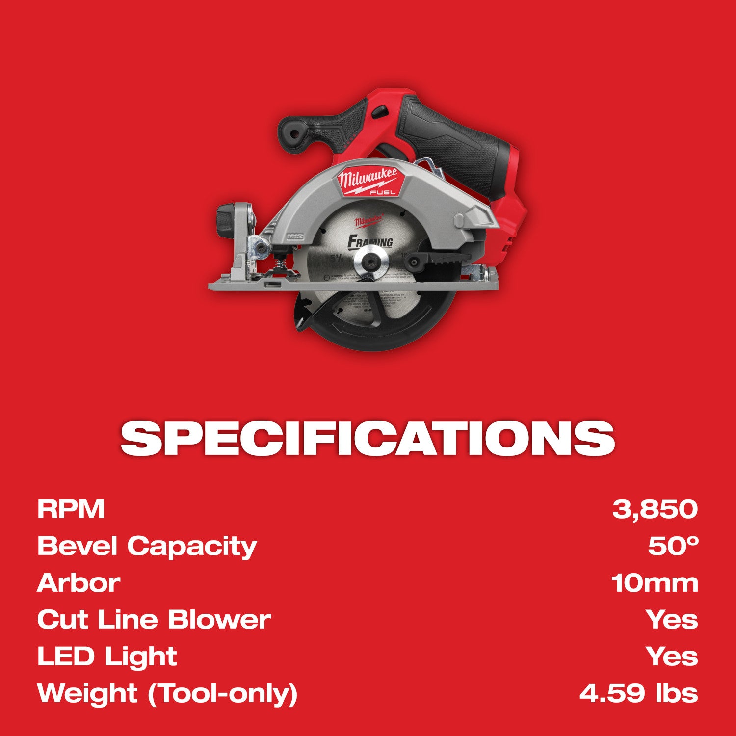Scie circulaire M12 FUEL 5-3/8