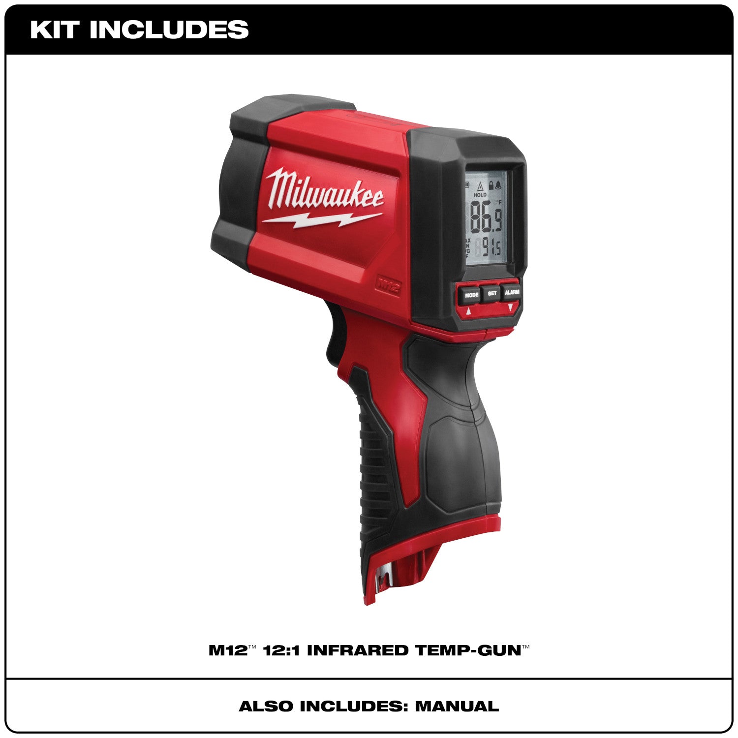 Pistolet thermique infrarouge M12 12:1 (outil uniquement)