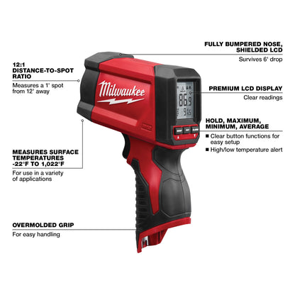Pistolet thermique infrarouge M12 12:1 (outil uniquement)