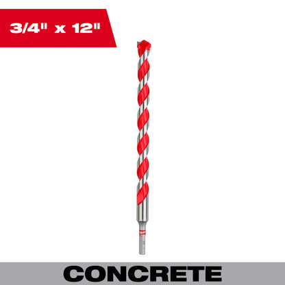 3/4" x 10" x 12" Carbide Hammer Drill Bit with POWER TIP