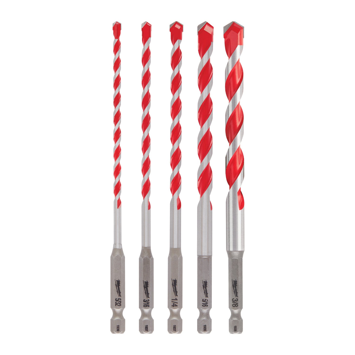 5PC SHOCKWAVE Impact Duty Carbide Hammer Drill Bit Set