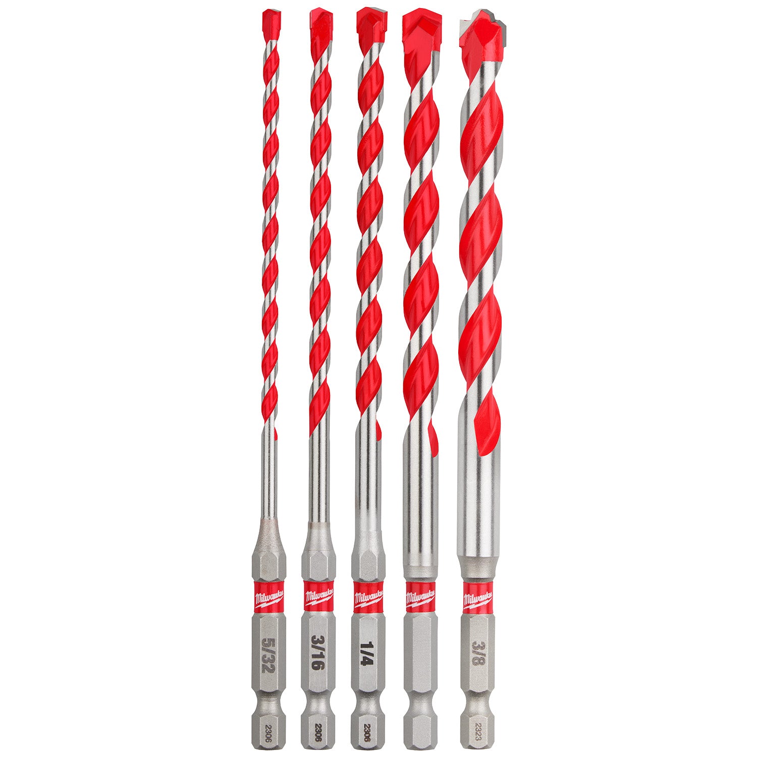 5PC SHOCKWAVE Impact Duty Carbide Hammer Drill Bit Set