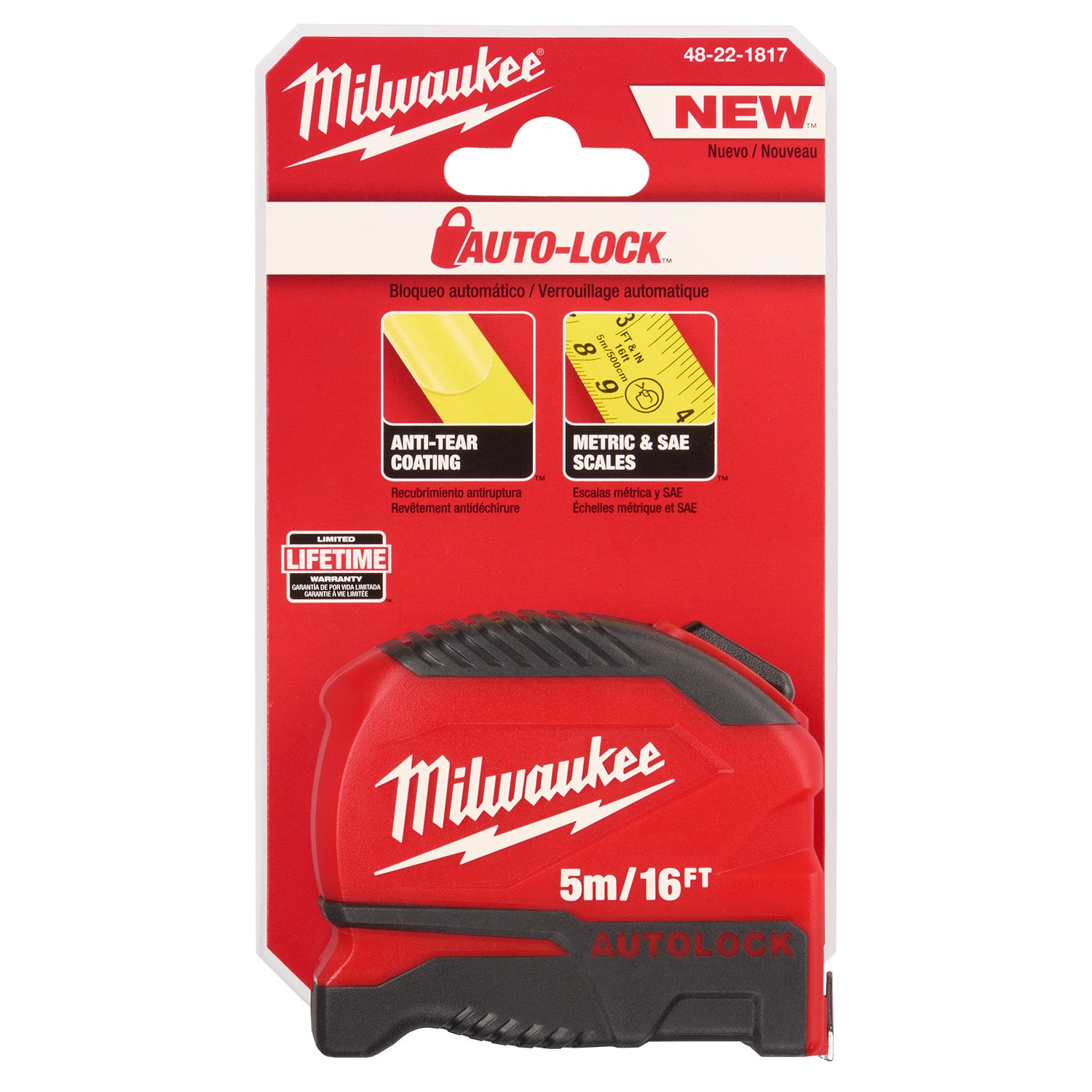 5m/16ft Auto-Lock Tape Measure