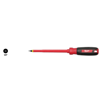 1/4" Slotted - 6" 1000V Insulated Screwdriver