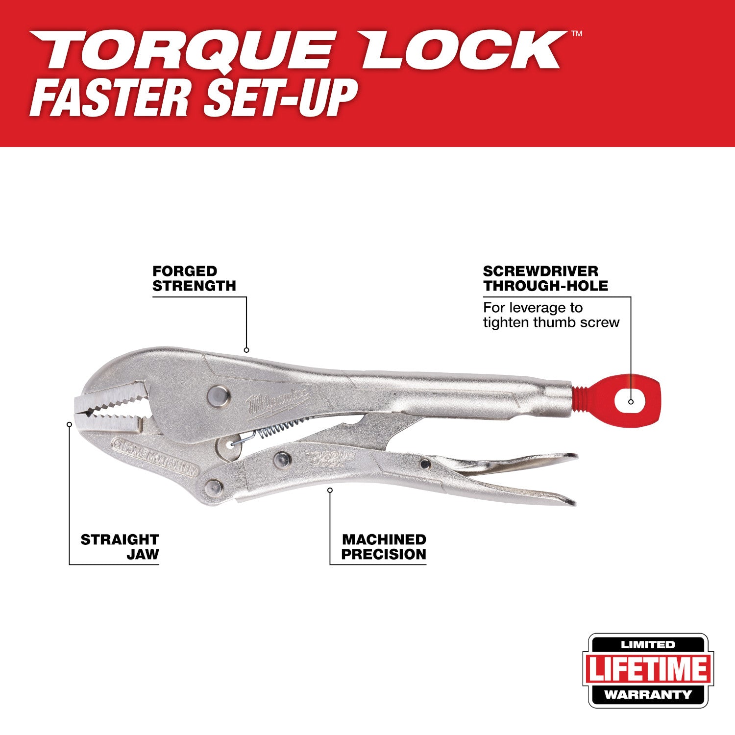 7" TORQUE LOCK Straight Jaw Locking Pliers