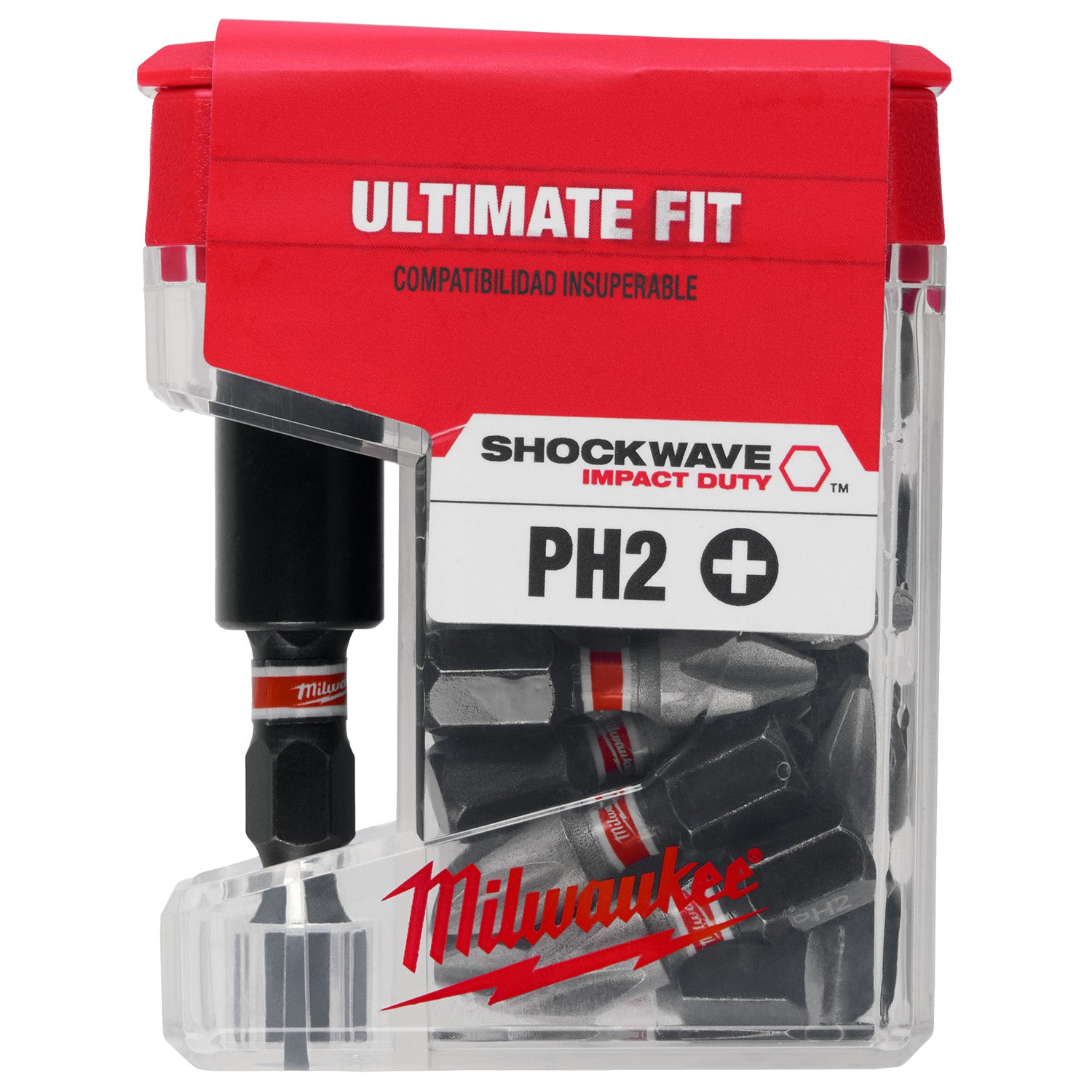 SHOCKWAVE Impact Duty 2.36" Magnetic Bit Tip Holder w/ Phillips #2 Insert Bits