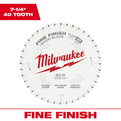 7-1/4" 40T Fine Finish Circular Saw Blade