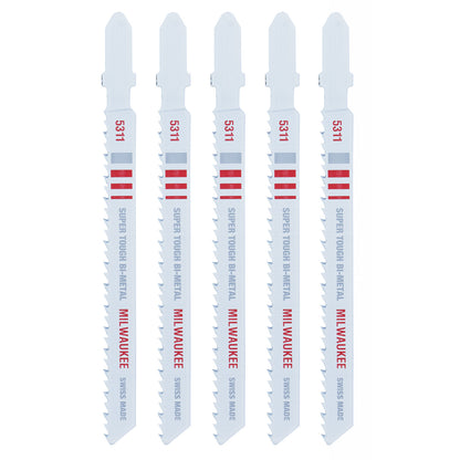4" 10TPI T-Shank Wood Bi-Metal Jig Saw Blade (5 PK)