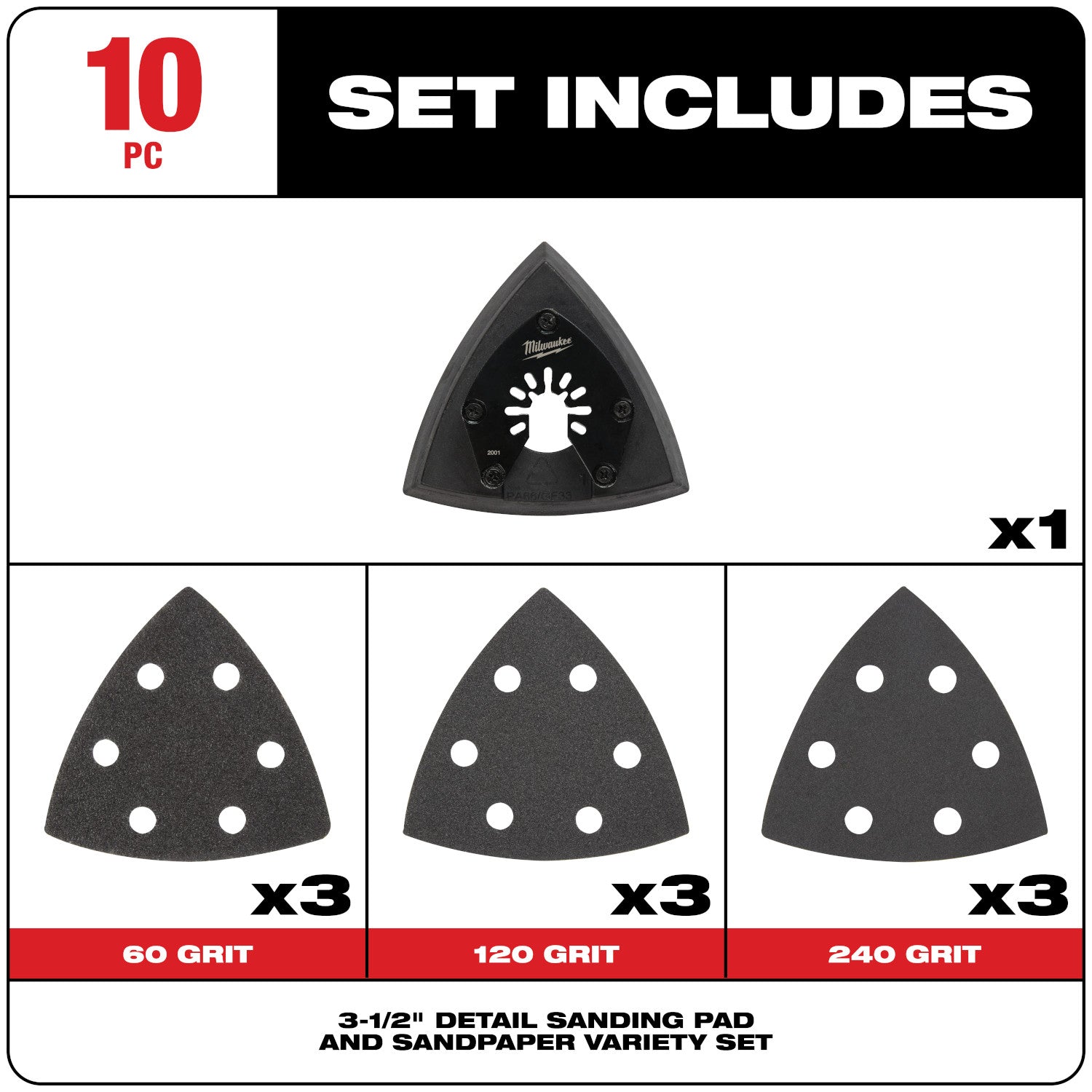 OPEN-LOK 3-1/2" Sanding Pad & Paper Variety Pack