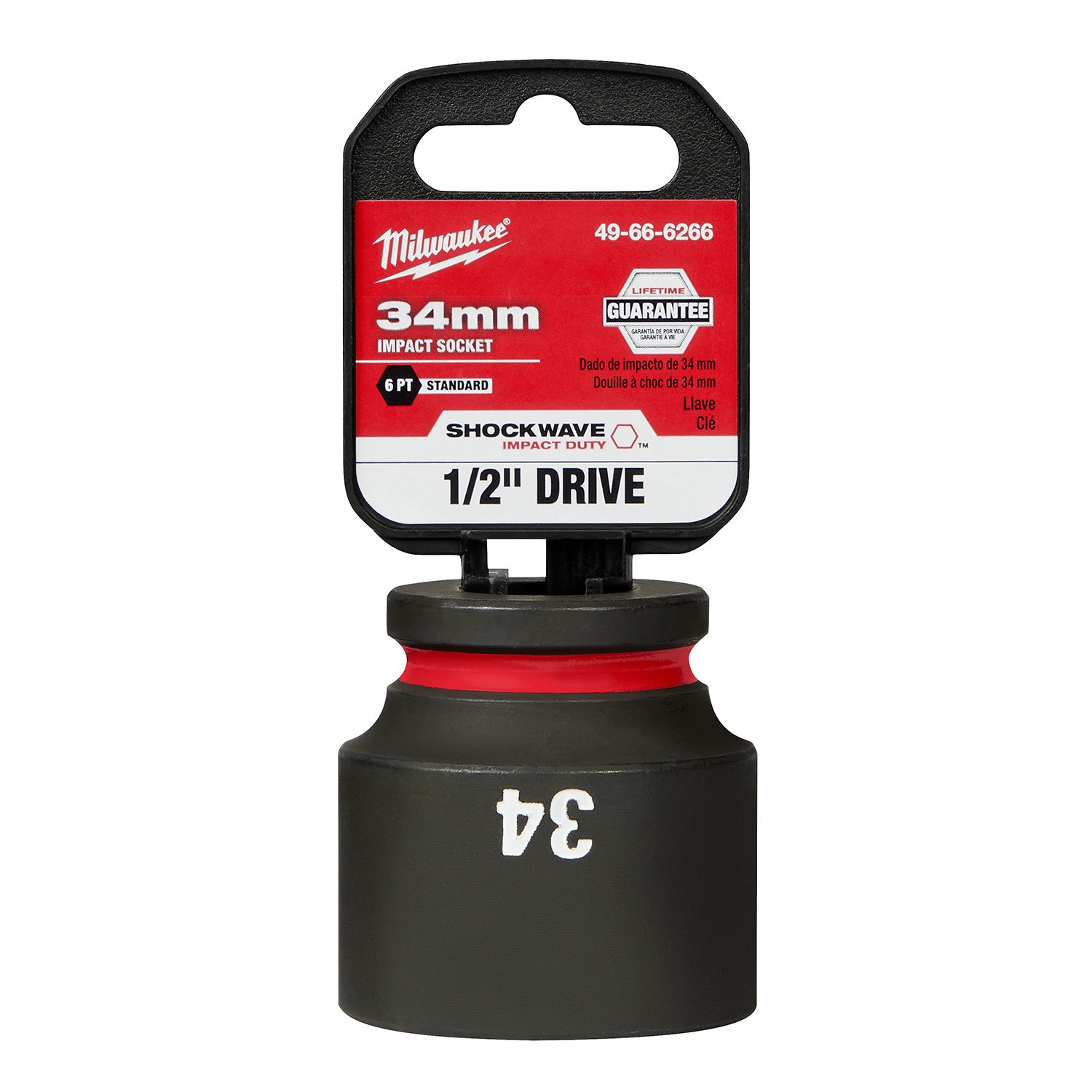 SHOCKWAVE Impact Duty 1/2" Drive 34MM Standard 6 Point Socket
