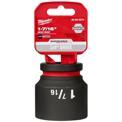 SHOCKWAVE Impact Duty 3/4" Drive 1-7/16" Standard 6 Point Socket