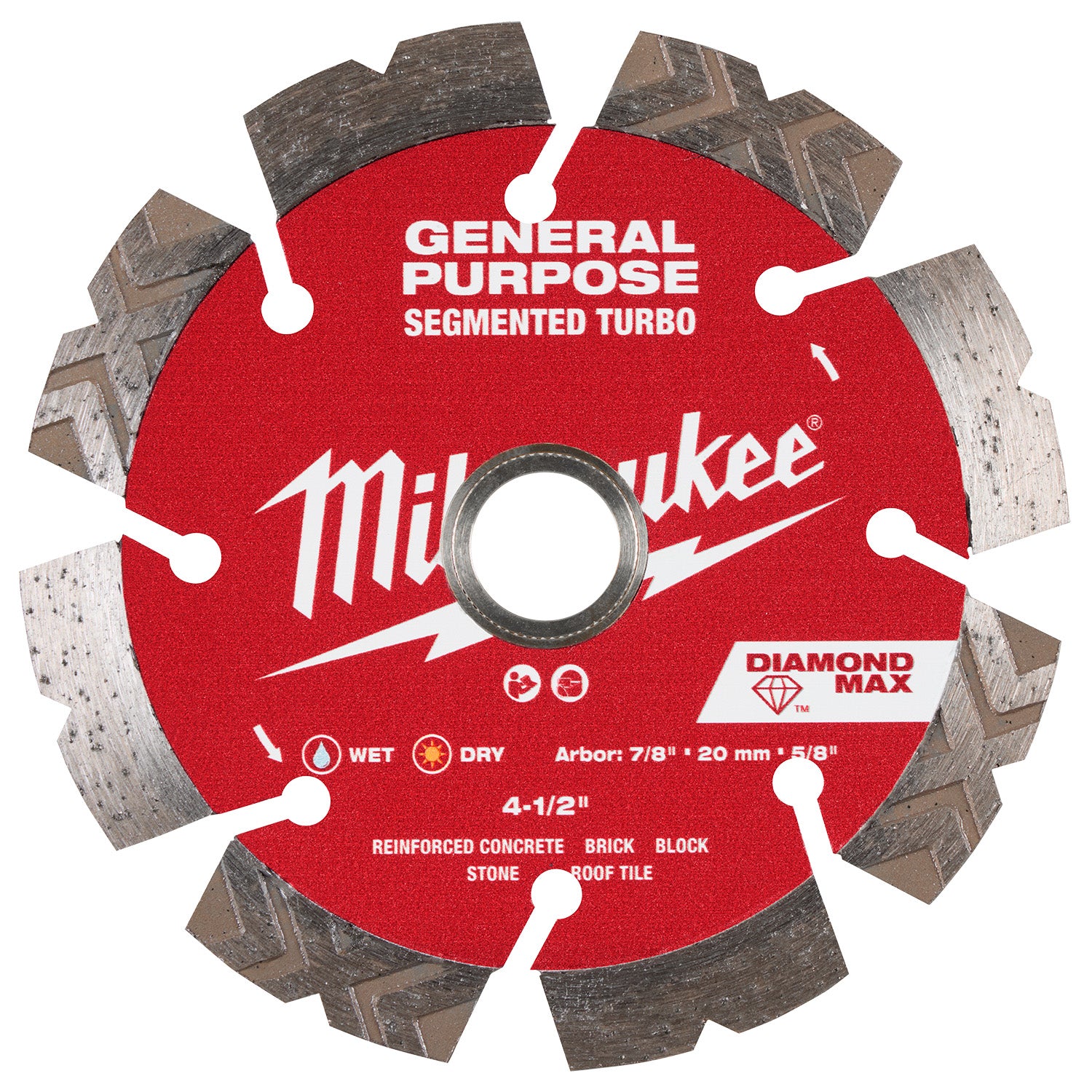 4-1/2" DIAMOND MAX Segmented Turbo, General Purpose Diamond Blade