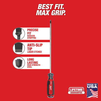 3/16" Cabinet 8" Cushion Grip Screwdriver (USA)