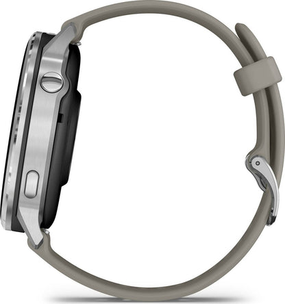 Garmin Venu 4  Advanced Health and Fitness GPS Smartwatch 45mm - Silver with Silver Gray Silicone Band