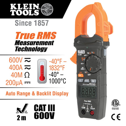 Klein Tools Kit for HVAC Testing Digital Clamp Meter