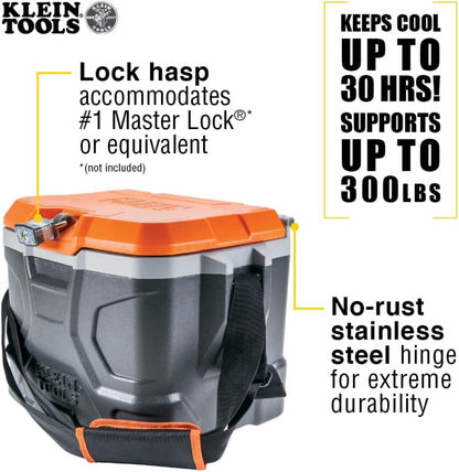 Klein Tools Work Cooler 17-Quart Lunch Box Holds 18 Cans