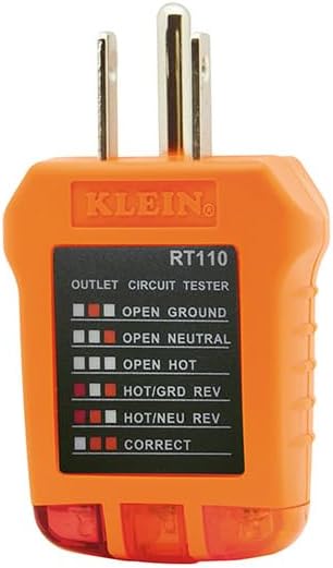 Klein Tools Outlet Tester AC Electrical Receptacle Tester for North American Outlets
