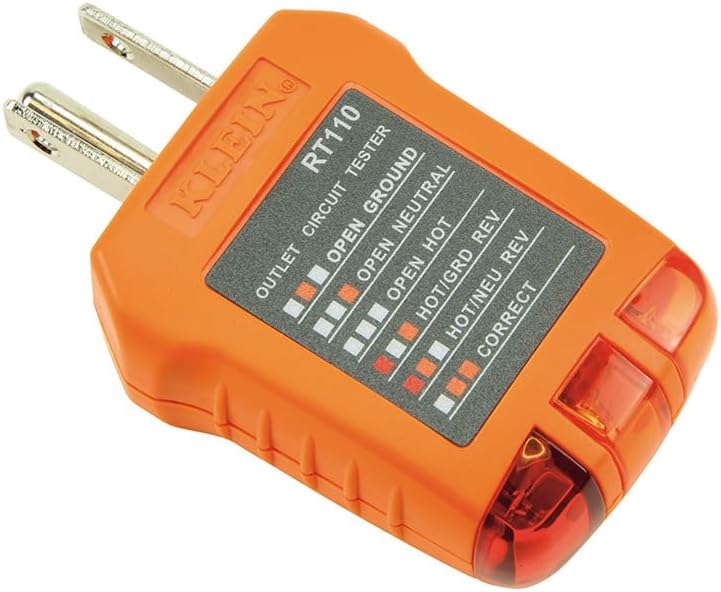 Klein Tools Outlet Tester AC Electrical Receptacle Tester for North American Outlets