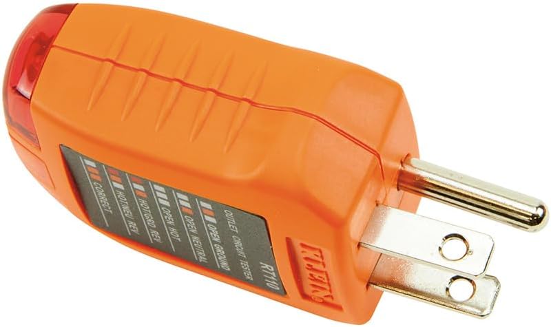 Klein Tools Outlet Tester AC Electrical Receptacle Tester for North American Outlets