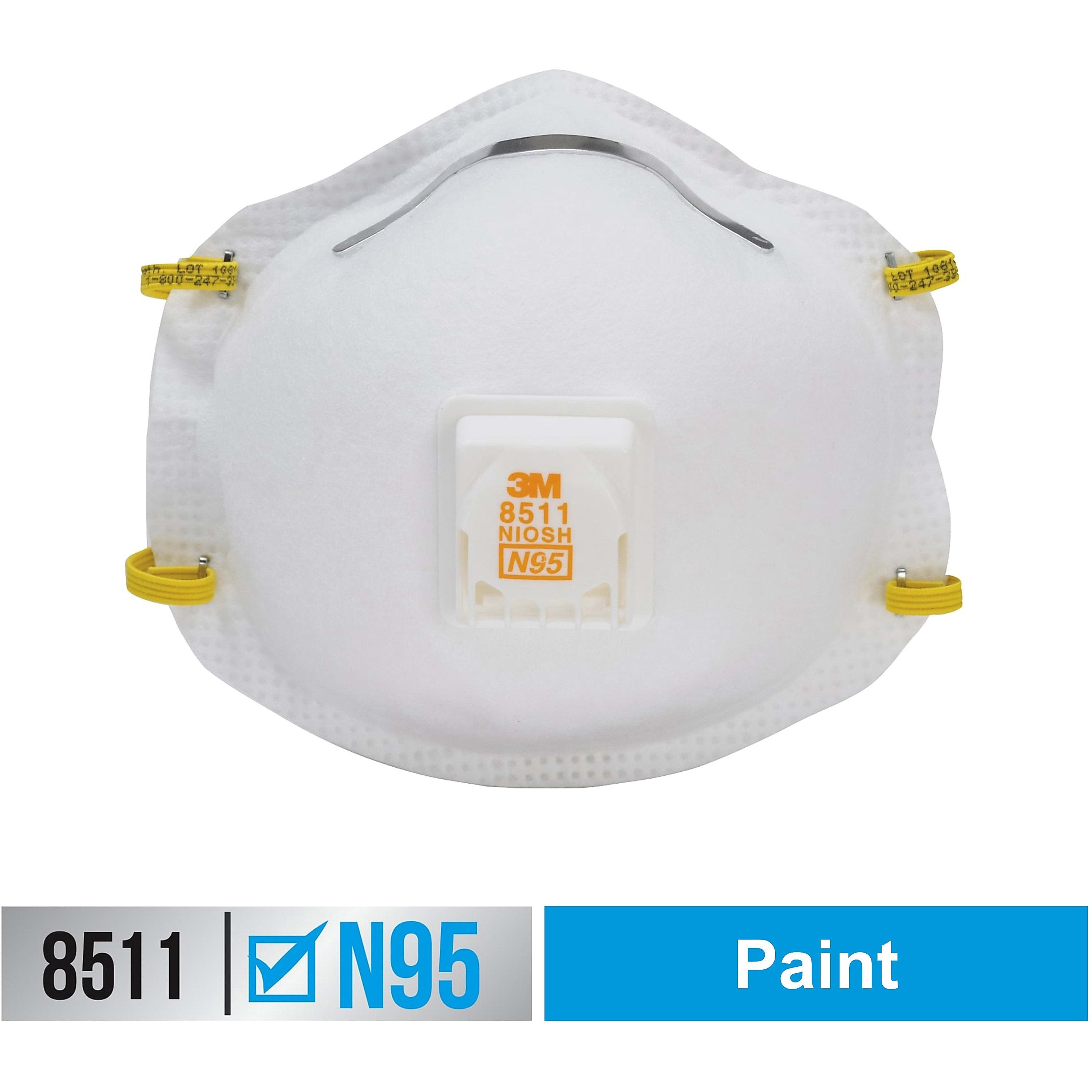 3M Pro Sanding Vented Respirators - 8511P10-DC - 10 Masks N95