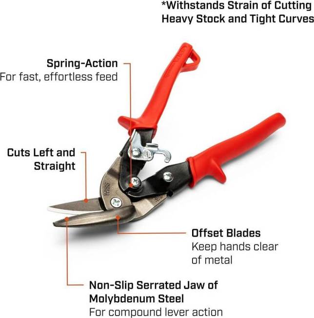 9.25" Offset Aviation Snips - Left Offset