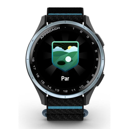 Garmin Approach J1 Cloud Blue Aluminum Bezel with Black/Azure ComfortFit