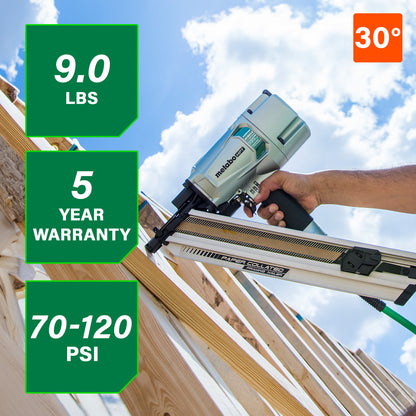 Metabo HPT 2" to 3-1/4" Pneumatic Framing Nailer