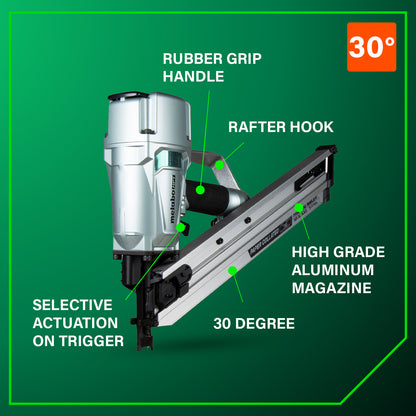 Metabo HPT 2" to 3-1/4" Pneumatic Framing Nailer