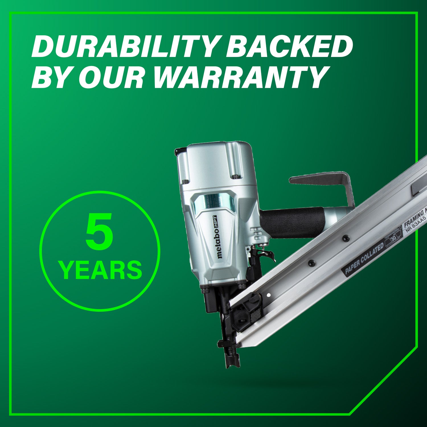 Metabo HPT 2" to 3-1/4" Pneumatic Framing Nailer