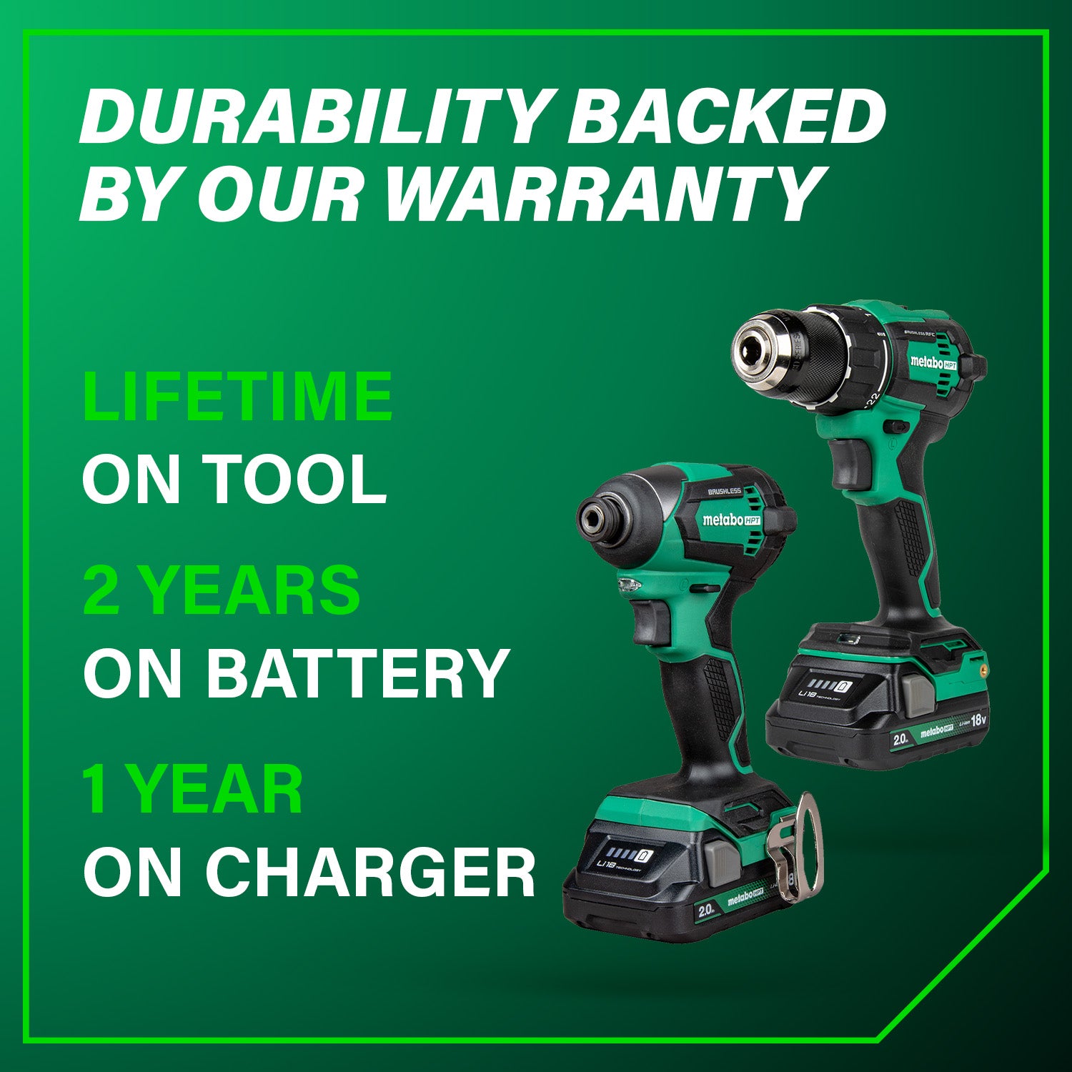 Metabo HPT 18V Multi Volt Cordless Brushless Driver Drill & Impact Driver Combo Kit