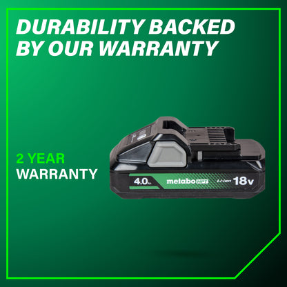 Metabo HPT 18V 4.0Ah Lithium Ion Battery - 4 Stage Fuel Gauge