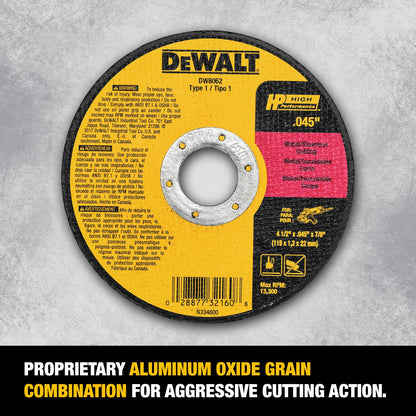 Dewalt 4-1/2" Metal Cutting Wheel - 5 Pack
