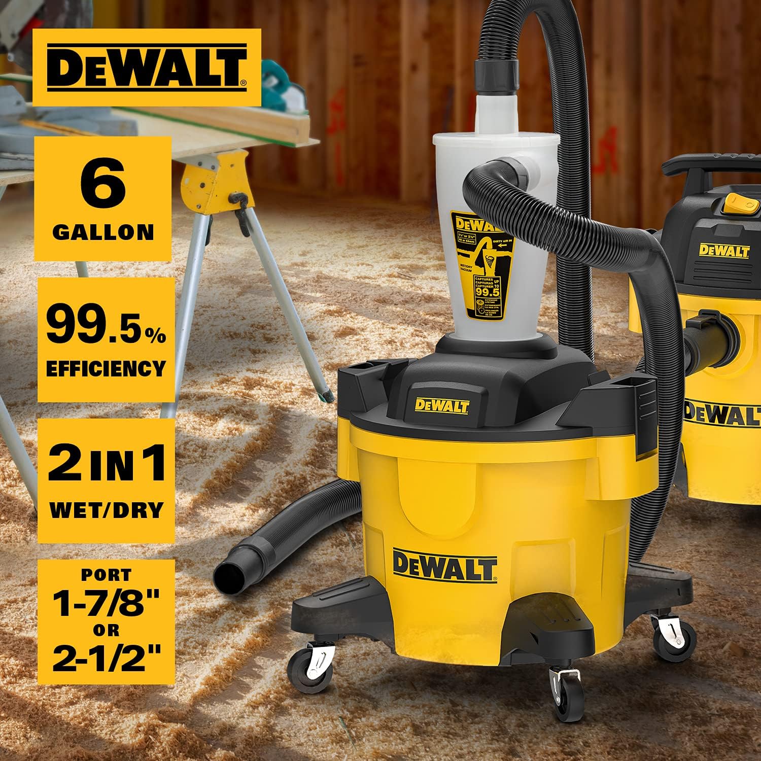 Dewalt Dust Separator with 6 Gallon Poly Tank