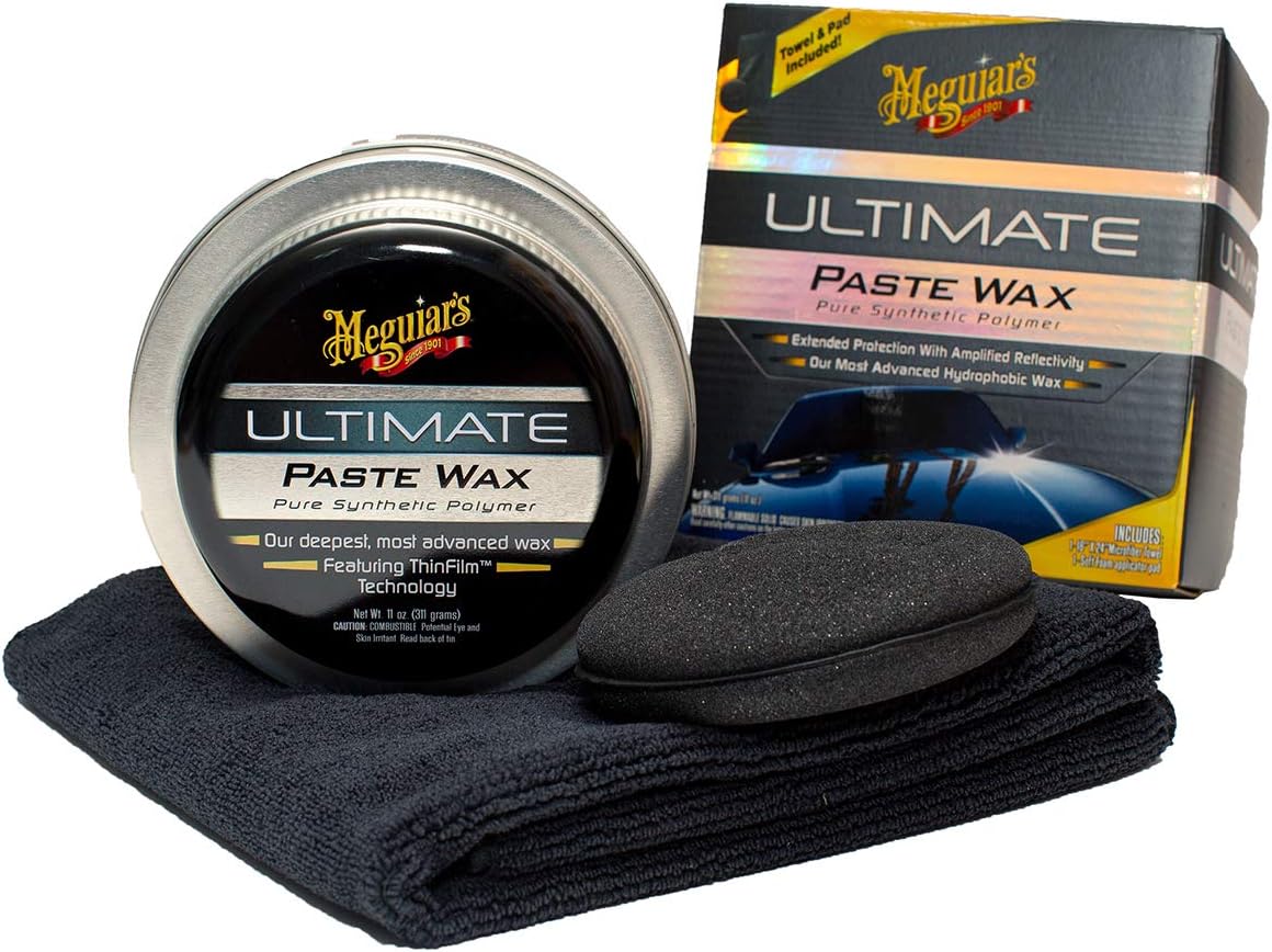 Meguiar's Ultimate Paste Wax - Premium Car Wax for a Deep - Reflective Shine Gloss with Long - Lasting Protection
